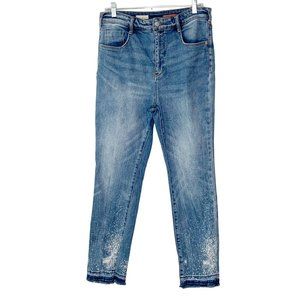 Anthropologie Pilcro The Cigarette Leg Distressed Straight Jeans Size 31 B132